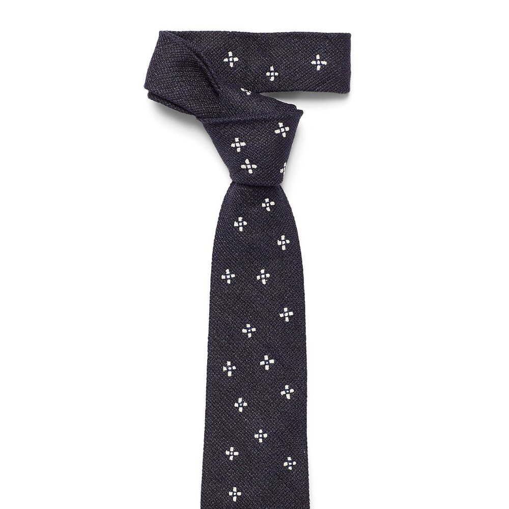 BNWT SS20 JUPE BY JACKIE HAND EMBROIDERED GEO FLOWER TIE